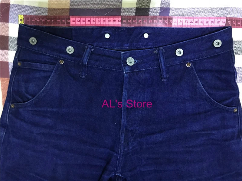 SD107-0001 Red Tornado Heavy Weight Indigo Selvage Unwashed Pants Unsanforised Thick Raw Denim Jean 17oz