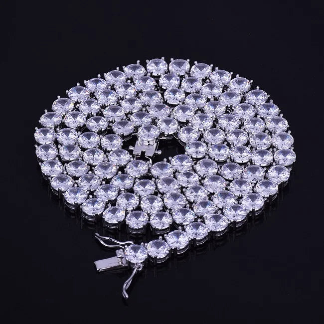 Aokaishen Tennis Chain Men Necklace Real Gold Plated Hip Hop Rock Street Jewelry Iced Out Charms Free Shipping Items Christmas
