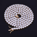 Aokaishen Tennis Chain Men Necklace Real Gold Plated Hip Hop Rock Street Jewelry Iced Out Charms Free Shipping Items Christmas