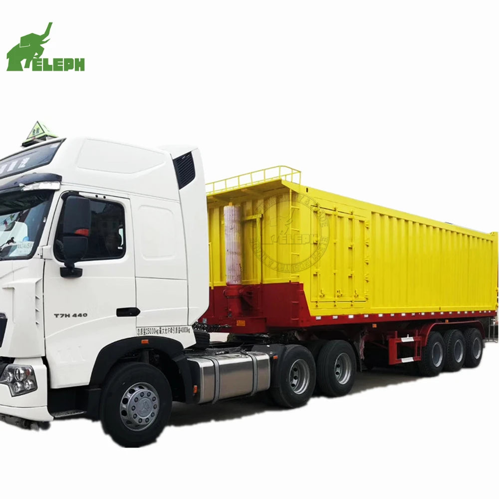 Low Price Dump Car Scissor Lift Rear Dumper 3 Axles Rc Mining Dump Truck Trailer for Sale