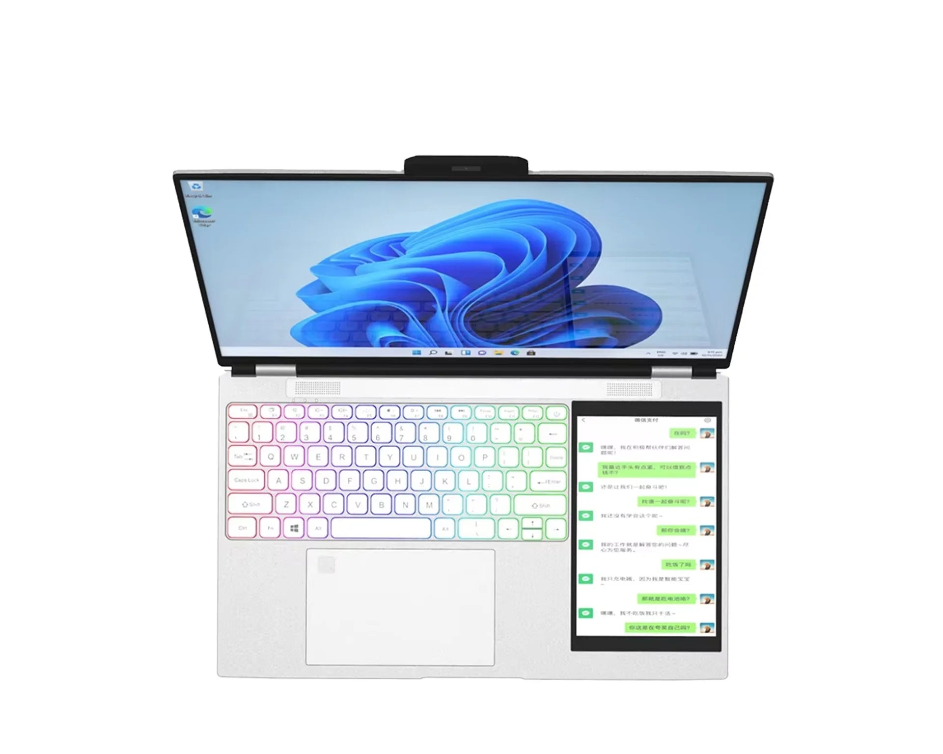2025 NEW Wholesale Portable Business Laptop 15.6+7 Inch Dual Screen 32G+2TB Intel Processor Win11 with Camera English Keyboard
