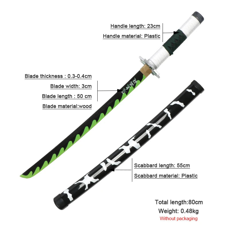 Original Anime Katana Cosplay Weapons Anime Cosplay Sword Zenitsu Kyoujurou Tanjiro Swords