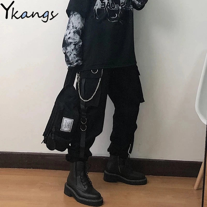 Cute Y2K Striped Pants Women Kawaii Sweet Harajuku Fleece Sports Korean Fashion Sweatpants Girly Basic Cartoon Japanese Trousers