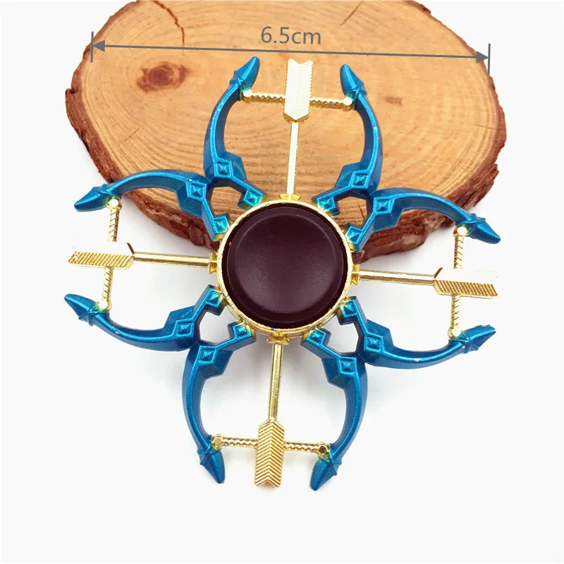 Colorful Metal Fidget Hand Spinner Finger Focus Toy Adult Rainbow Zinc Alloy Ninja Shuriken Sharingan Toys for Adult Bearing Toy