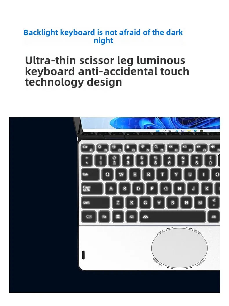 Factory Price 2025 New 11 Inch Touch Screen Laptop 110YP Intel N100 Quad Core DDR4 16B Memory Backlit Keyboard IPS Front Camera