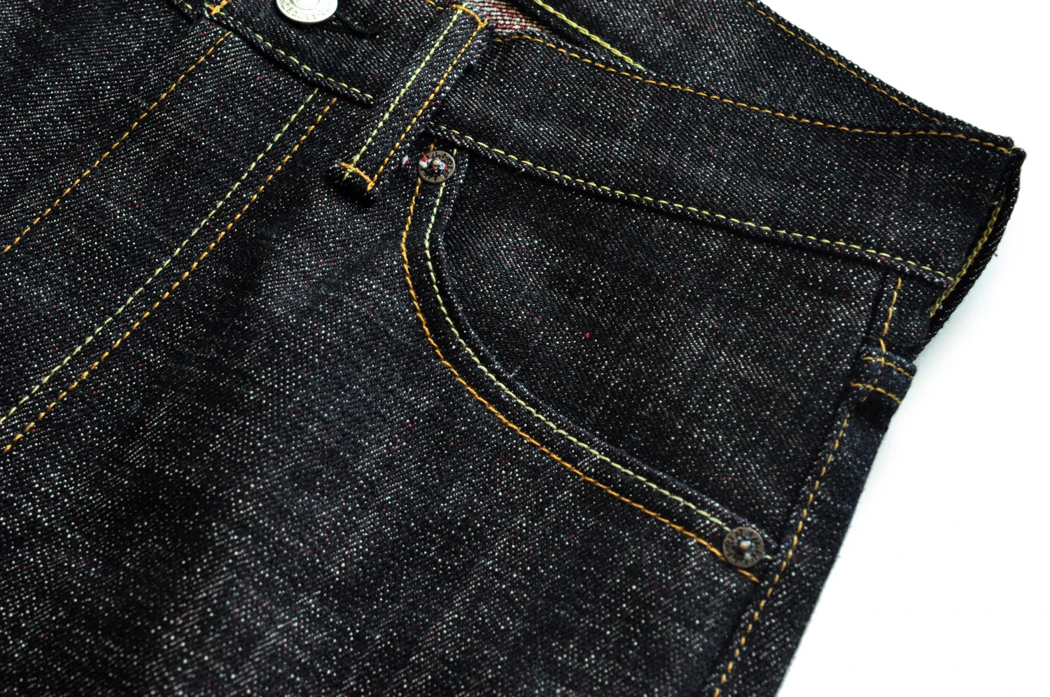 Saucezhan EX315XX-BO-Fire Jeans for Men Furinkazan Selvedge Jeans Mens Jeans Taper Fit 16.8 OZ Silver-plated Buttons Raw Denim
