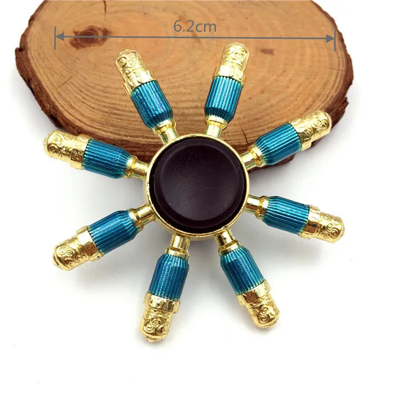 Colorful Metal Fidget Hand Spinner Finger Focus Toy Adult Rainbow Zinc Alloy Ninja Shuriken Sharingan Toys for Adult Bearing Toy
