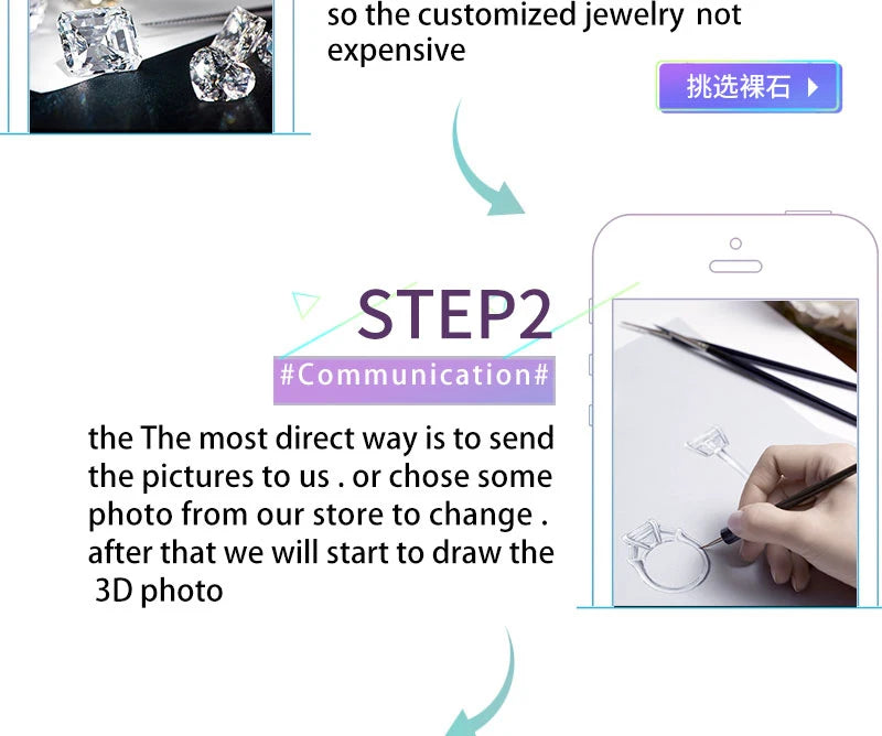 Solid 14k Gold Luxury total 6-7ctw Engagement Ring Wedding Moissanite Full Enternity Diamond Band For Women/Men