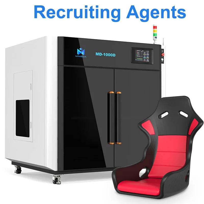 Mingda MD-1000D Enclosed 1000mm*1000mm*10000mm Fdm Plastic Prototype Printers Large Format Industrial Car Bumper 3d Printer