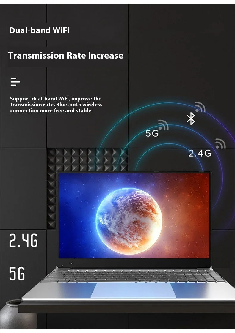 2025 Brand New 2.5K HD 15.6inch N95 Ultra-Thin Laptop Dual Intel High Performance Win 11 OS 1TB for Business Office & Gaming