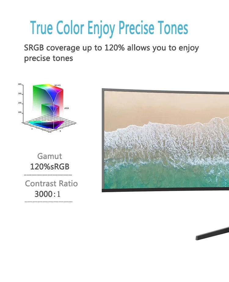 38 Inch 4K 75hz Gaming Desktop Computer 3840*1600 Curved Computer Monitor Gaming Pc Monitor
