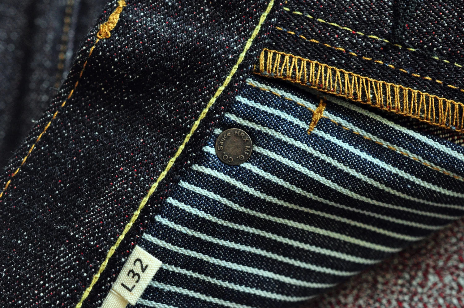 Saucezhan EX315XX-BO-Fire Jeans for Men Furinkazan Selvedge Jeans Mens Jeans Taper Fit 16.8 OZ Silver-plated Buttons Raw Denim