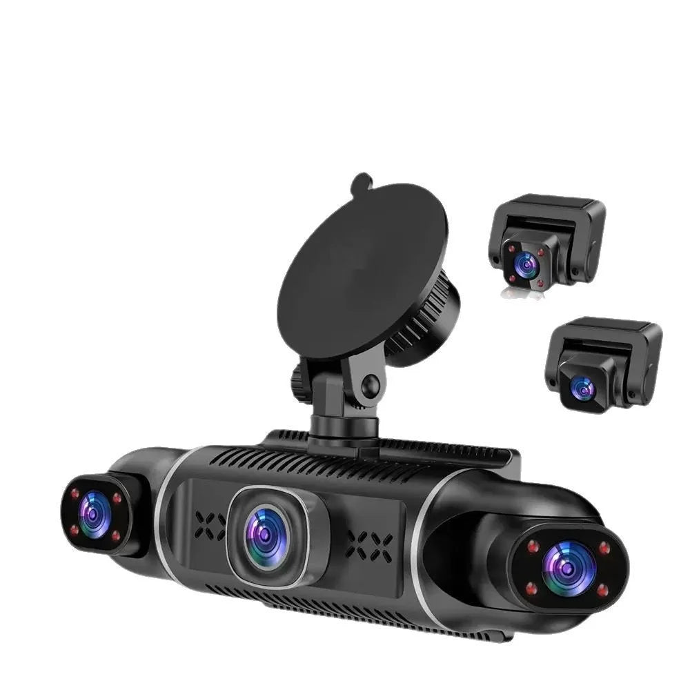 3-Inch HD 1080P IPS Screen Dash Cam 360° 360-degree WiFi Car Mount Video Recorder for In-Car Outdoor Front Rear Left Recording