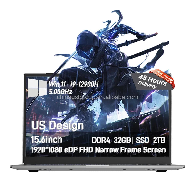 High Performance New Gaming Laptop Computer Support I9 I7 12th Gen Nuevo Laptop Custom logo RAM 16GB 1TB SSD Computer