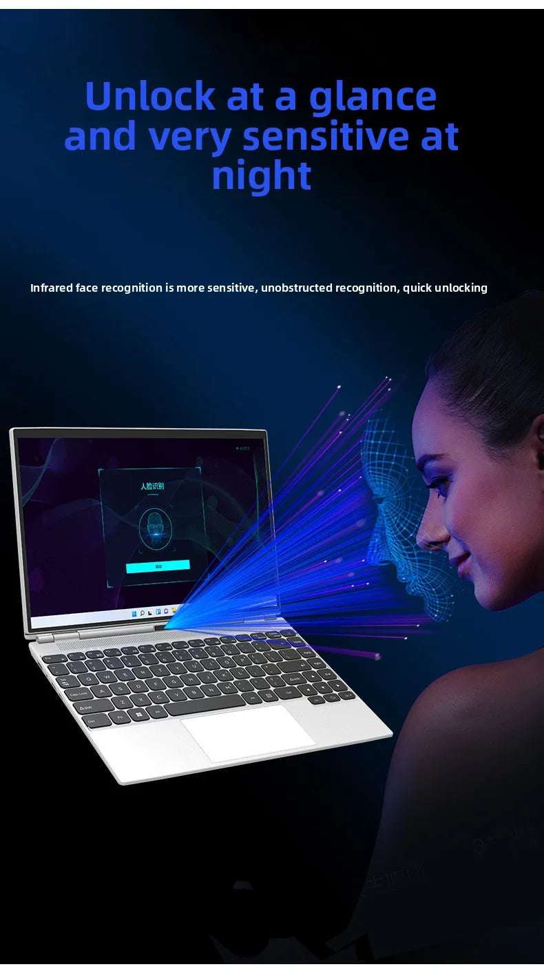 14-Inch Touchscreen 2-in-1 Slim Laptop PC Tablet  Intel N95 512G 256G 1TB for Cross-Border Business Office New US Plug Can OEM