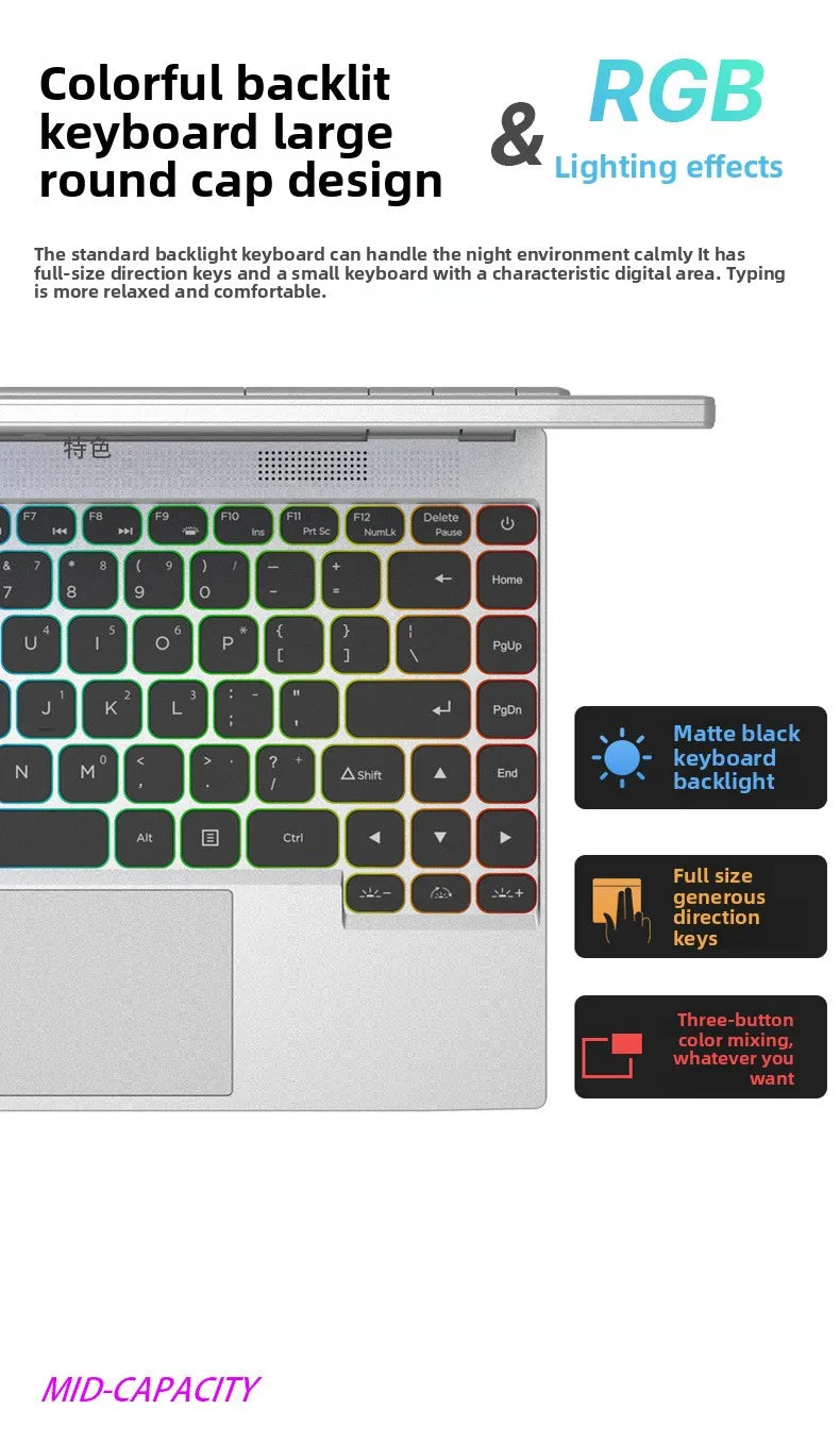 14-Inch Touchscreen 2-in-1 Slim Laptop PC Tablet  Intel N95 512G 256G 1TB for Cross-Border Business Office New US Plug Can OEM