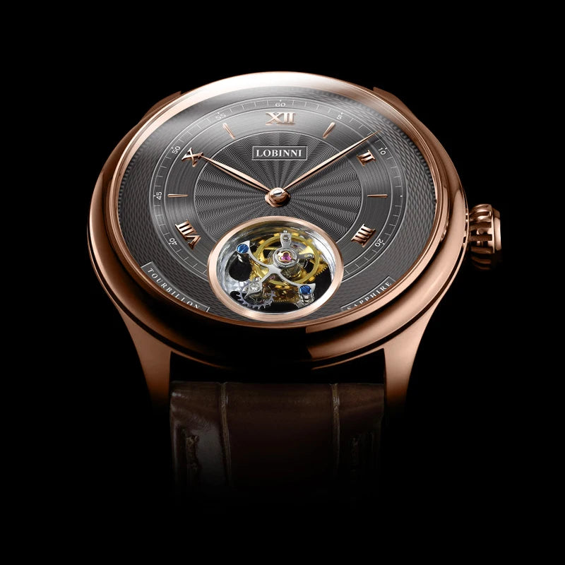 tourbillion luxury watch men,mens automatic wrist watches LOBINNI man dress waterproof skeleton mechanical wristwatch montre