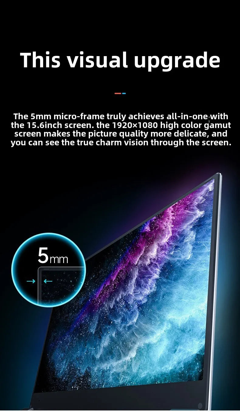 2025 Brand New 2.5K HD 15.6inch N95 Ultra-Thin Laptop Dual Intel High Performance Win 11 OS 1TB for Business Office & Gaming