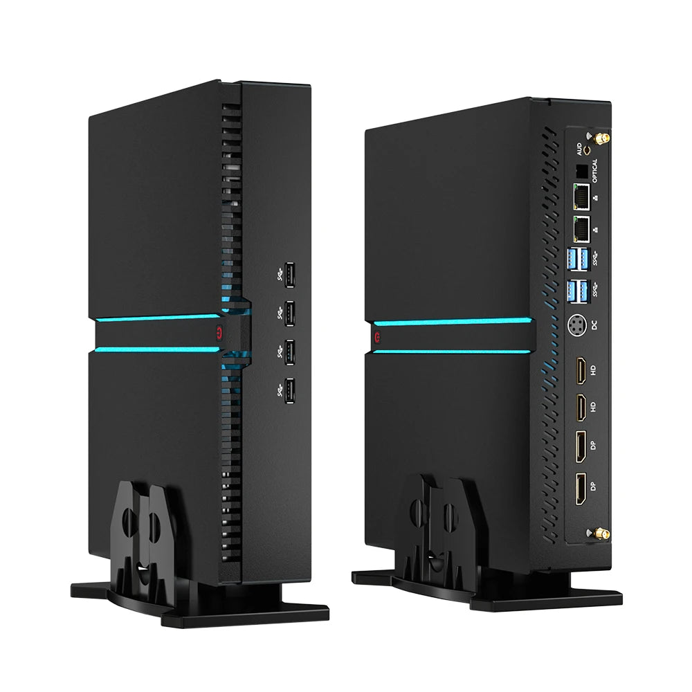 Mini Gaming PC Desktop Computer i9 14900F i7 14700F RTX 4070 12G 4060Ti 64G DDR5 4T SSD Four Display 8K Outputs Optical