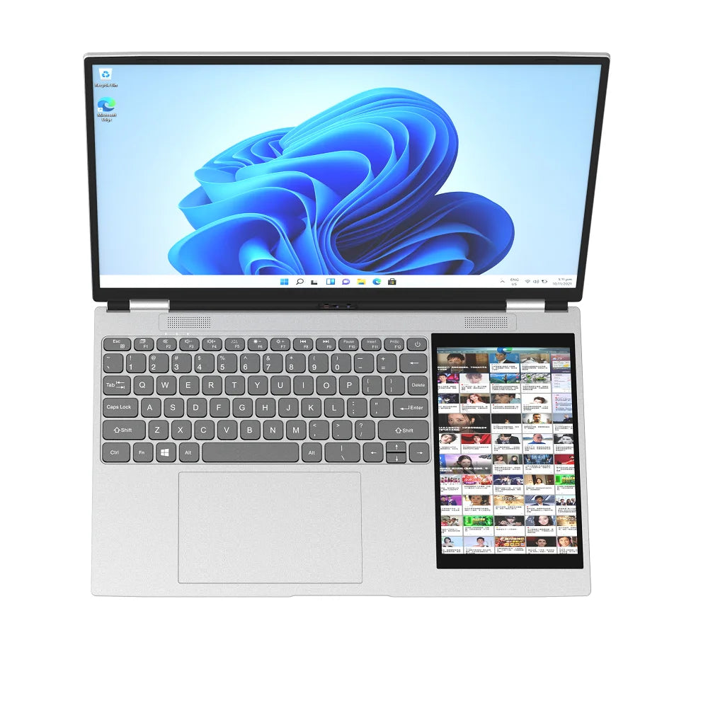 New Dual Screen 15.6inch+7inch Touch Screen Business Laptop Intel N95 Process 16G 32G RAM 256G 512G 1T SSD Can Be Customized