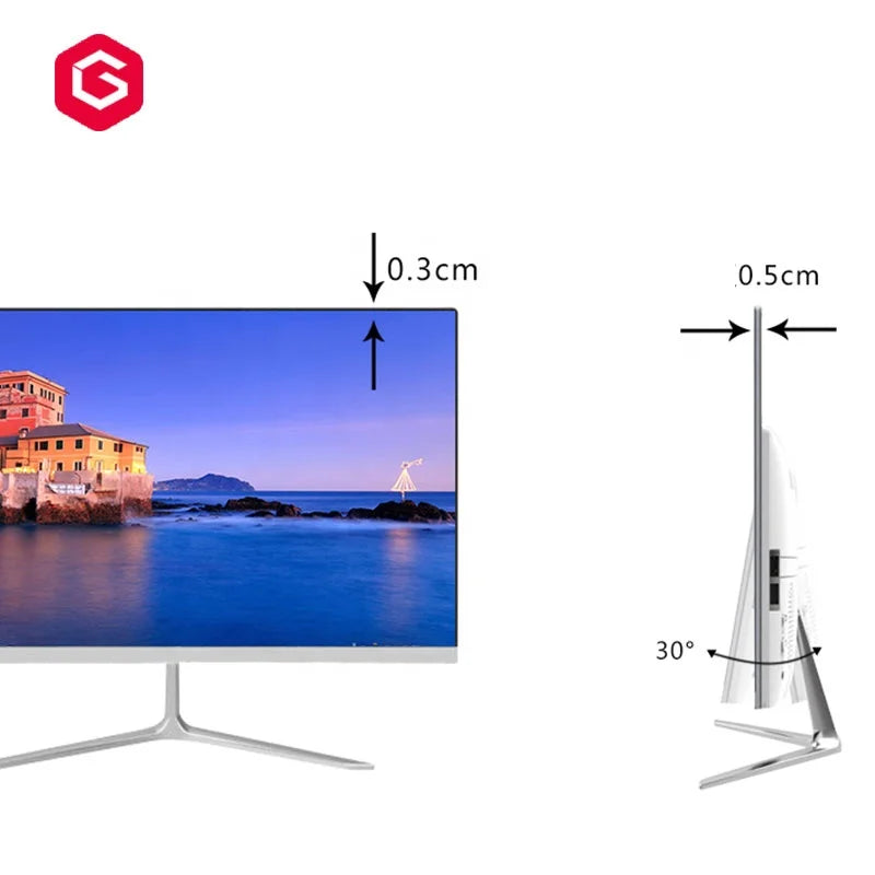 Hot-sale Curved 23.8" Pc Gamer Computadora Full Setup Core I3/i5/i7/i9 Barebone Desktop Computer Gaming Pc All-in-one Computers