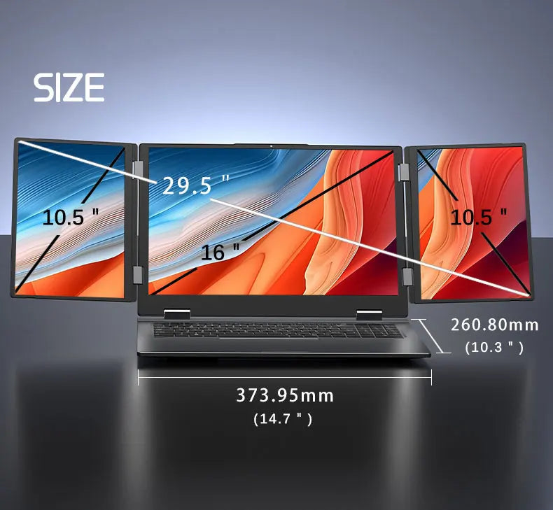 CRELANDER Foldable 16 inch Laptop Dual 10.5 inch  LCD Screen Intel Core i7 1260P CPU 32GB 16GB Ram M2 SSD Personal Computer