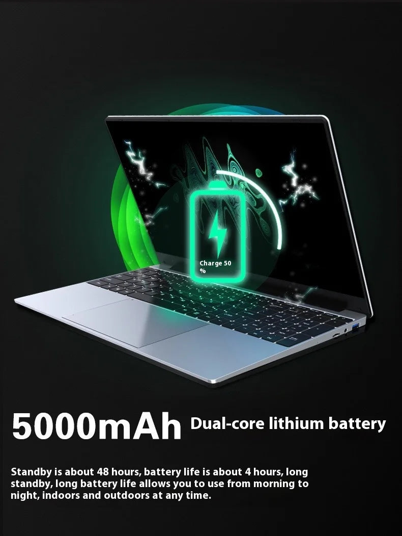 2025 Brand New 2.5K HD 15.6inch N95 Ultra-Thin Laptop Dual Intel High Performance Win 11 OS 1TB for Business Office & Gaming