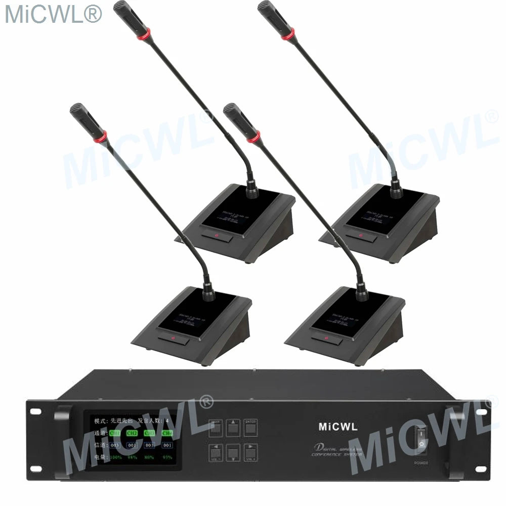 MiCWL 30 Desk Gooseneck Discussion Digital Wireless Conference Microphone Audio System 1 President 29 Delegate A10M Series