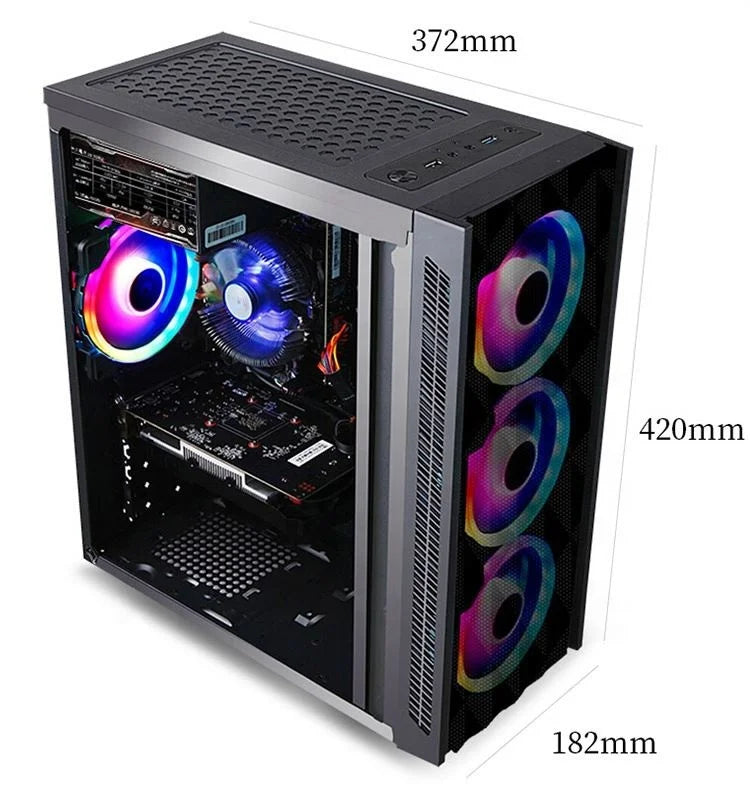 OEM I7-10700 Octa Core 6GB DDR4 SSD 22" OLED Monitor Gaming PC Desktop Computer GTX 1660 US Plug New 1-Year Warranty M-ATX Case