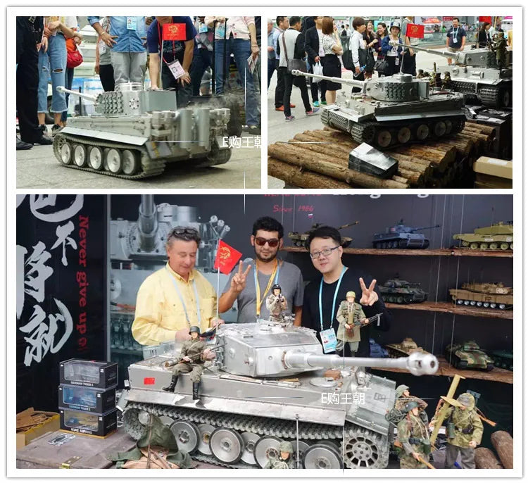 Full Metal Large Tank German Tiger Electric Remote Control Aluminum Alloy Model 2.4G Remote Control M1A2 Chariot
