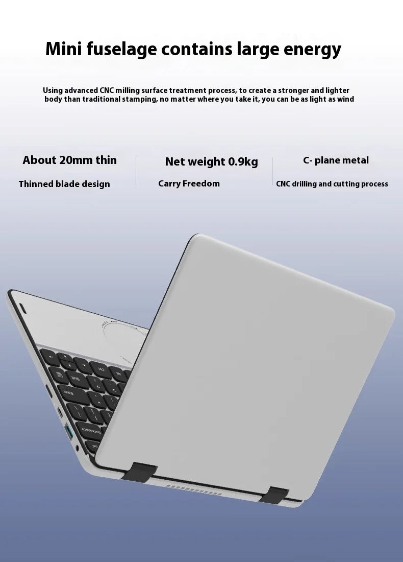Factory Price 2025 New 11 Inch Touch Screen Laptop 110YP Intel N100 Quad Core DDR4 16B Memory Backlit Keyboard IPS Front Camera