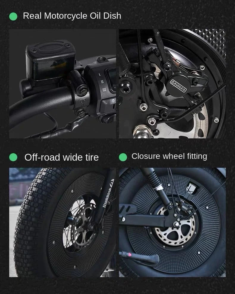 2025 Fatebike Ebike Reservation Remote Power off City Electric Bicycle Wide Fat Tire Electric Bike Outdoor Commuting E Bike