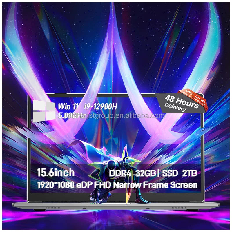 Ultrabook I9 Gaming Laptops 15.6inch IPS Screen Win11 Code Optimization Laptop 64GB DDR4 1TB SSD Office Gamer Computer