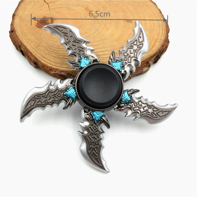 Colorful Metal Fidget Hand Spinner Finger Focus Toy Adult Rainbow Zinc Alloy Ninja Shuriken Sharingan Toys for Adult Bearing Toy