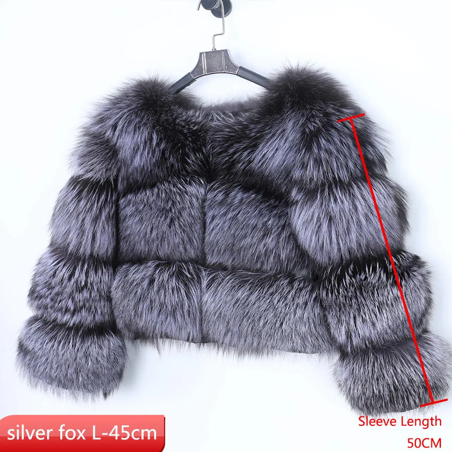 2025 maomaokong Super Hot Winter Women Luxury Thick Real Raccoon Fur Coat Natural Fox Fur Jacket Plus Size Jackets Female Vest