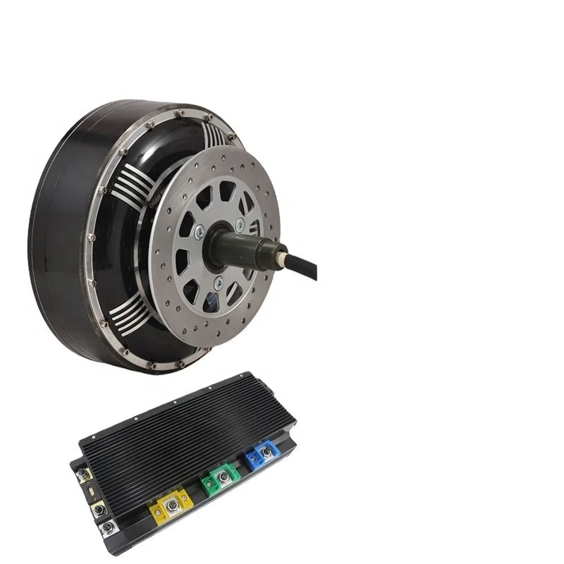QSMOTOR 8000W Permanent Magnet Brushless DC Electric Car Hub Motor Conversion Kit 48V-72V Kelly Controller DIY IP54 Waterproof