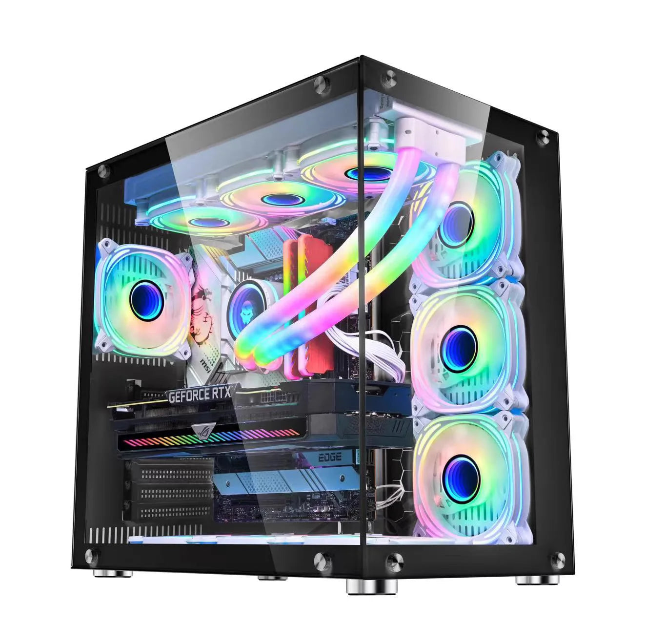 OEM High-End Gaming PC Desktop Computer with Custom AMD R7 7800X3D RTX 5080 16GB Graphics Card 1TB SSD