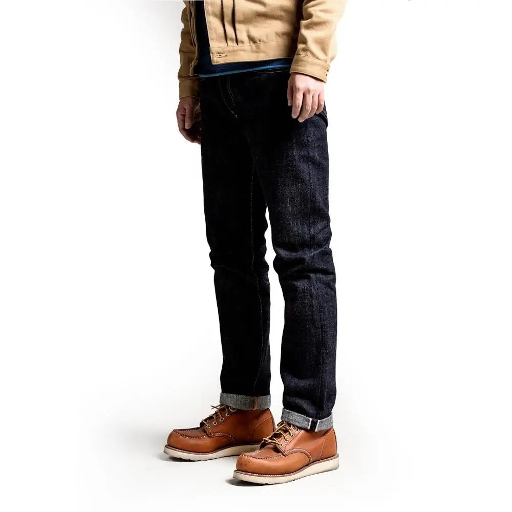 SD107-0001 Red Tornado Heavy Weight Indigo Selvage Unwashed Pants Unsanforised Thick Raw Denim Jean 17oz