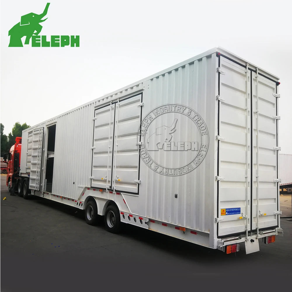 Enclosed Vehicle Car Carrier Transport Semi Trailer for SUV Luxury Race Car Transporting