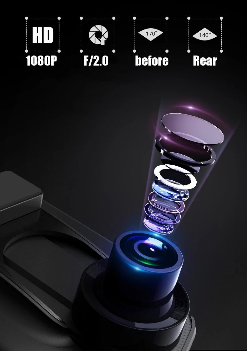 10 Inch Touch Screen Stream Media Car DVR Dash Cam Dual Lens Rear View Mirror Auto Dashcam Video Recorder Car HD Dash Camera