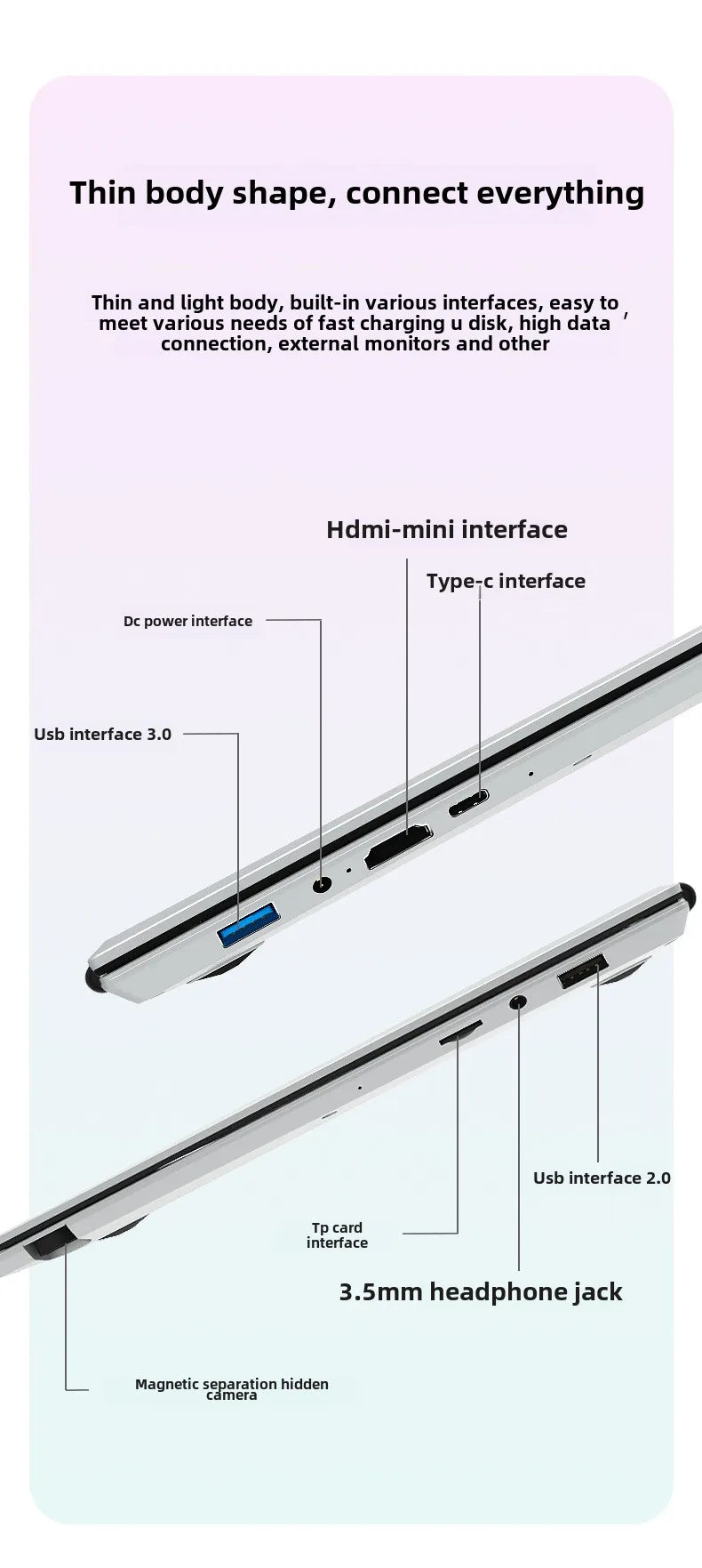 New Dual Screen 15.6inch+7inch Touch Screen Business Laptop Intel N95 Process 16G 32G RAM 256G 512G 1T SSD Can Be Customized