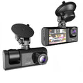 3 Lens Full HD 1080P Dashcam 3 Channel Vehicle DVR Dash Cam with LCD Screen Black Box Car Camcorder for Video Recording