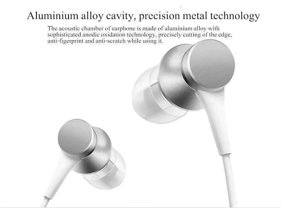 Xiaomi Earphone 3.5mm In-Ear Metal Wired Call Earphones Gaming Computer Headset With Mic Headphones for Xiaomi Samsung Phones
