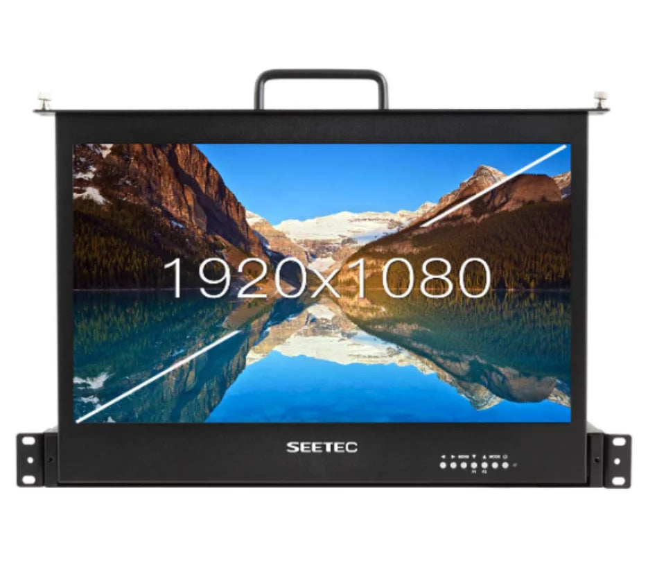 SEETEC SC173-9HD-56 17.3 Inch 1RU Pull Out Rack Mount Monitor Full HD1920x1080 for Broadcast Director Monitor