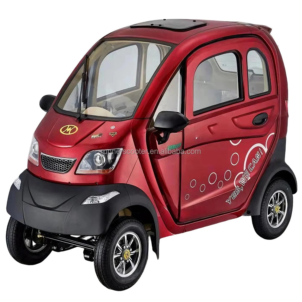 4 Wheel 2 Doors Fully Enclosed Lead Acid or Lithium Battery Mobility Scooter /Mini Electric Car 45km/h 60-75km Range