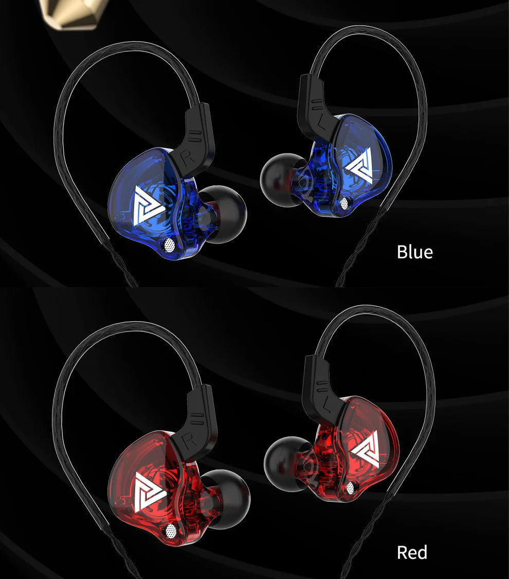 QKZ AK6 SK7 Copper Driver HiFi Wired Earphone with MIC Sport Running Headphones Bass Stereo Headset Music Earbuds fone de ouvido