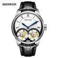 MERKUR genuine Double Tourbillon Manual Mechanical Watch Men's Luxury Formal Business Men's A Certified Millionaire Watch