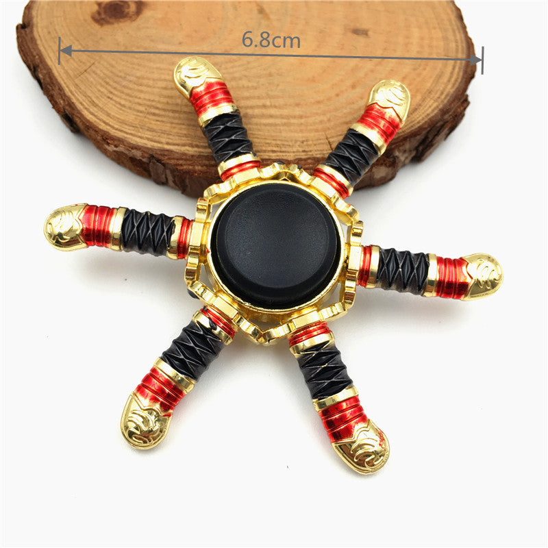 Colorful Metal Fidget Hand Spinner Finger Focus Toy Adult Rainbow Zinc Alloy Ninja Shuriken Sharingan Toys for Adult Bearing Toy