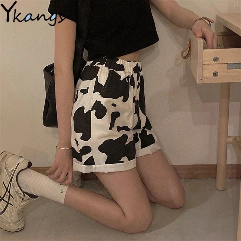 Cute Y2K Striped Pants Women Kawaii Sweet Harajuku Fleece Sports Korean Fashion Sweatpants Girly Basic Cartoon Japanese Trousers