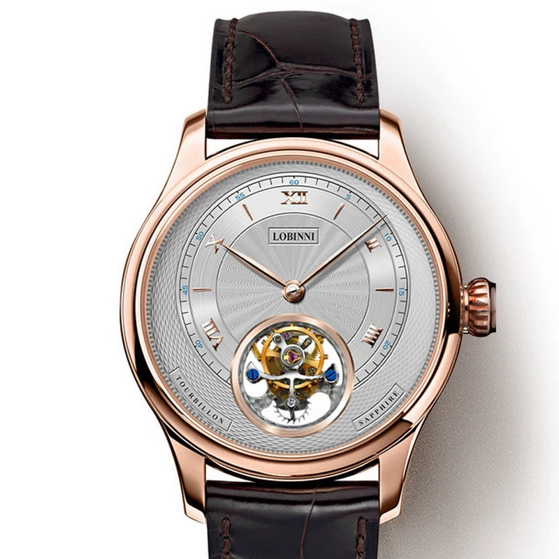 tourbillion luxury watch men,mens automatic wrist watches LOBINNI man dress waterproof skeleton mechanical wristwatch montre